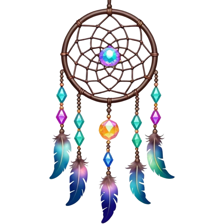 Iridescent nebula Dreamcatcher-suncatcher emoji