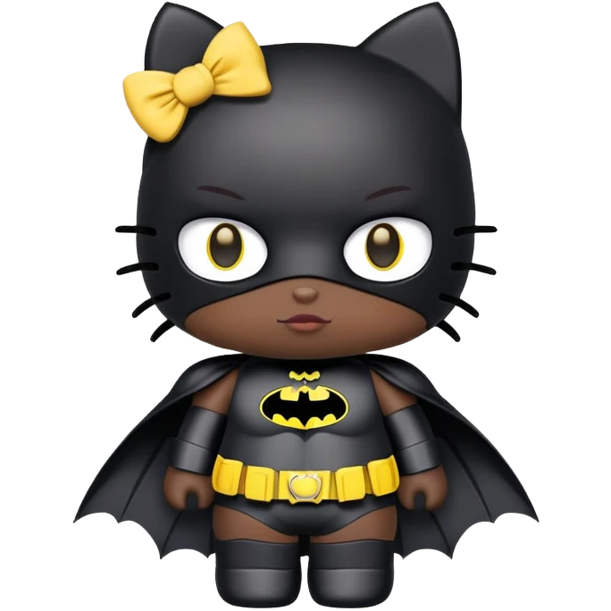 Hello kitty with Batman  emoji