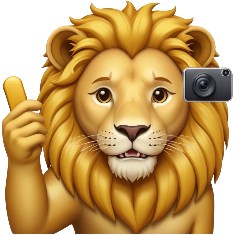 selfie lion emoji
