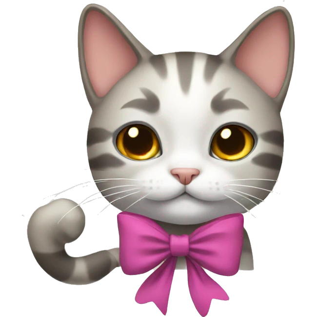 cat with a bow emoji