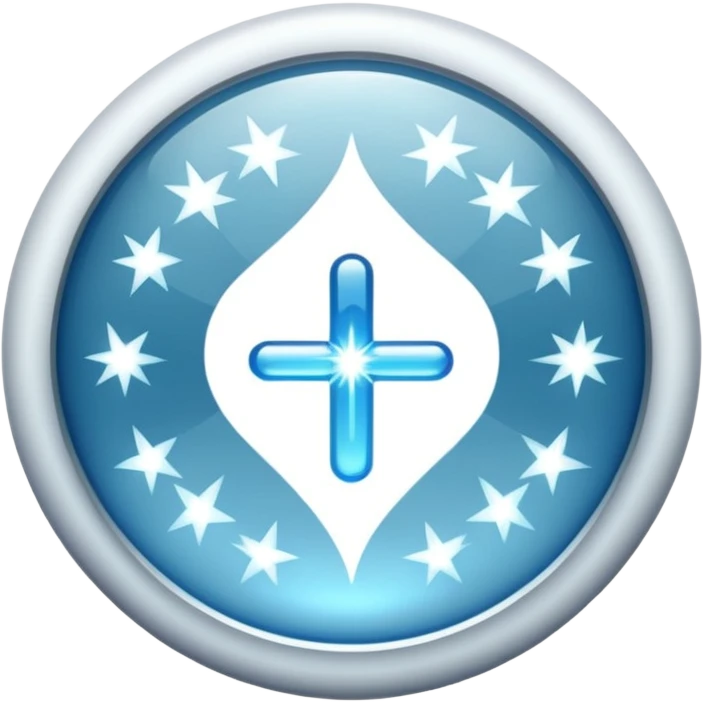 glitter white symbol of health emoji