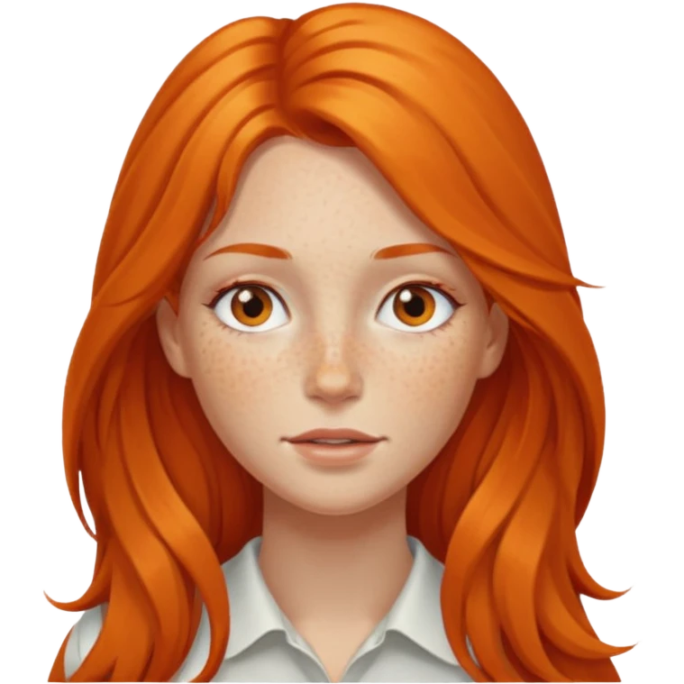 Orange long hair woman emoji