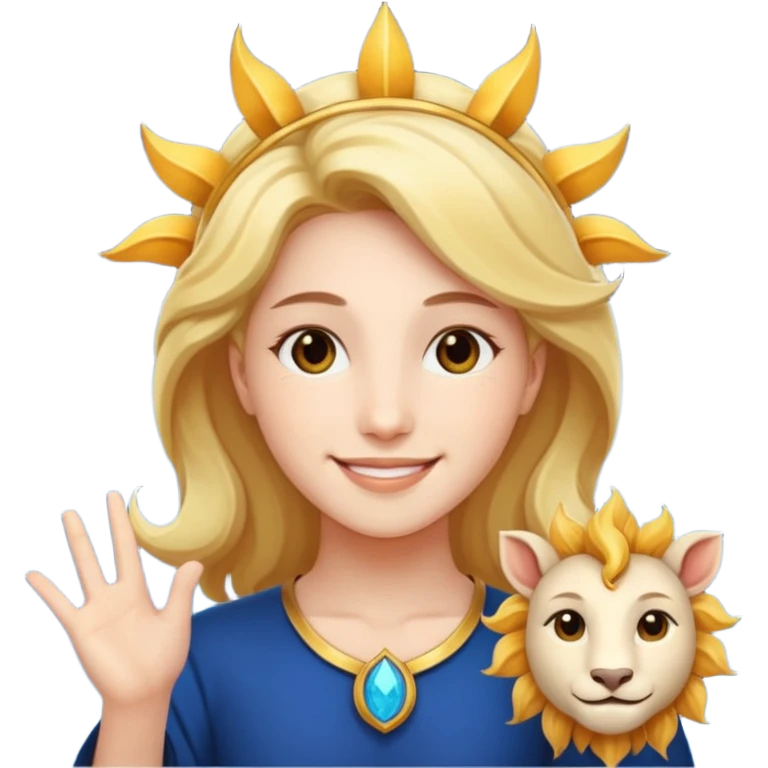 Virgo sun, leo moon, capricorn rising as a person emoji