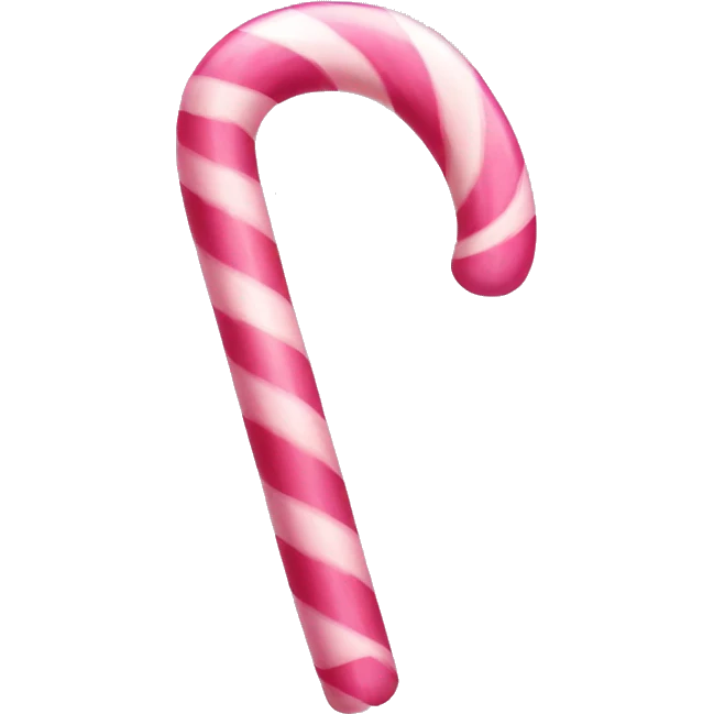 One pink candy cane emoji