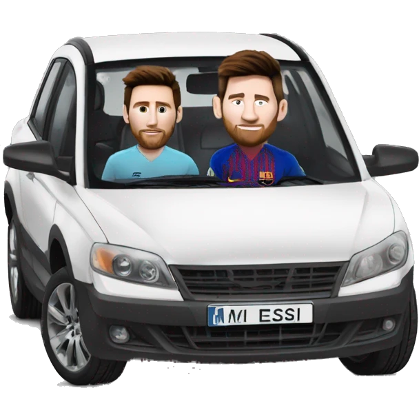 Messi dans une voiture emoji