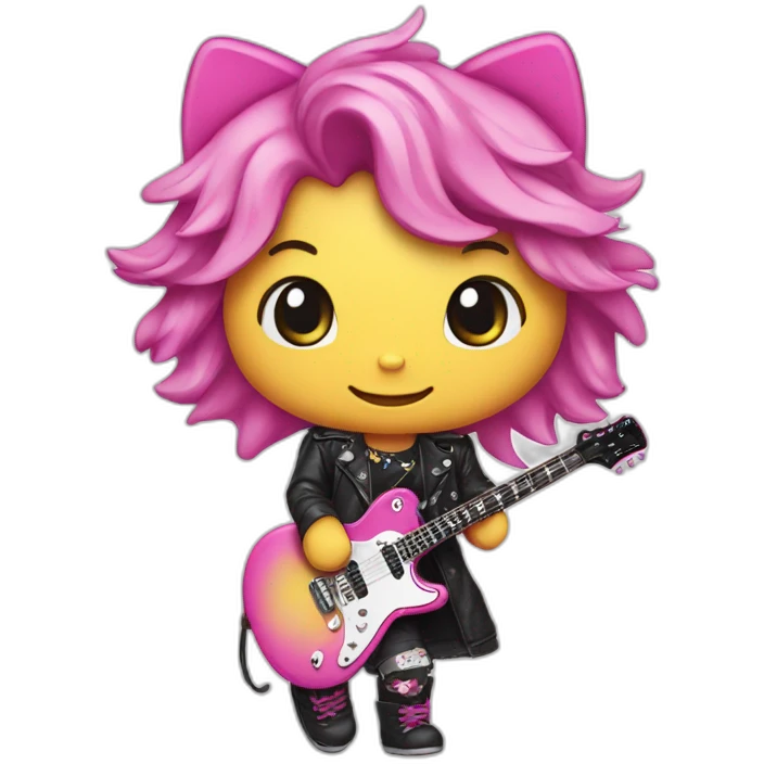 Hello kitty rockstar emoji