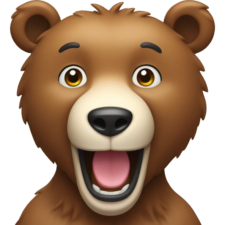 excited bear emoji