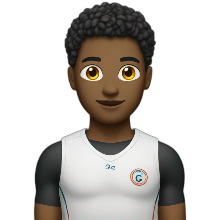 white young Athlete full body emoji