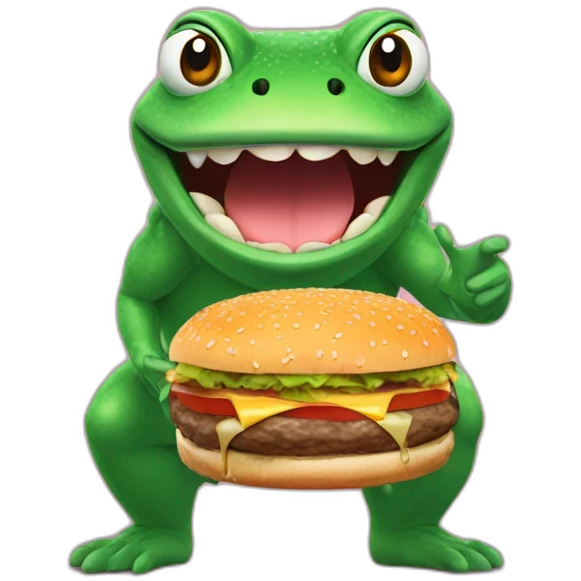 Bufo offer a burger emoji