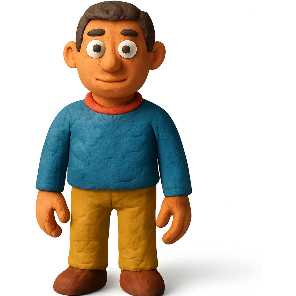 claymation style man emoji