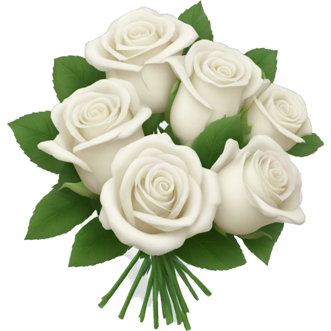 white rose bouquet  emoji
