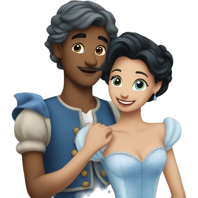 cinderella with her lover emoji
