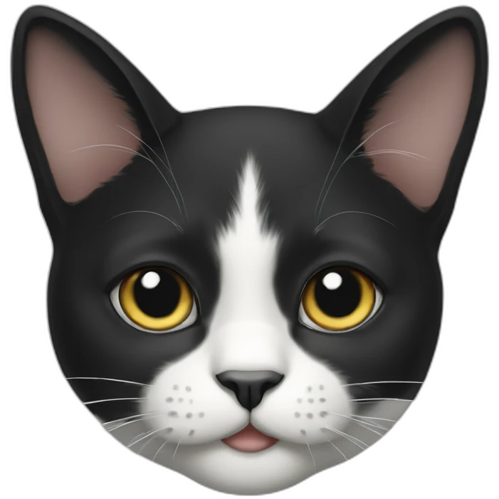 black white cat emoji