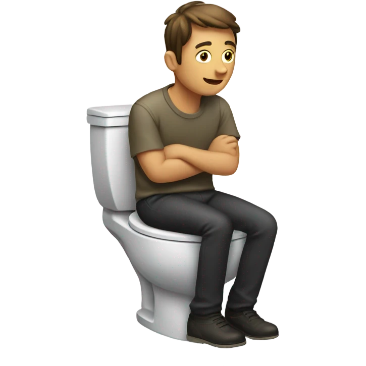 Guy in a toilet  emoji