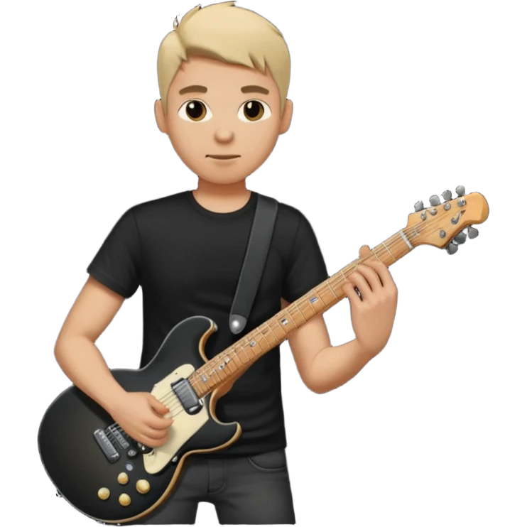 guitarist with electric guitar emoji