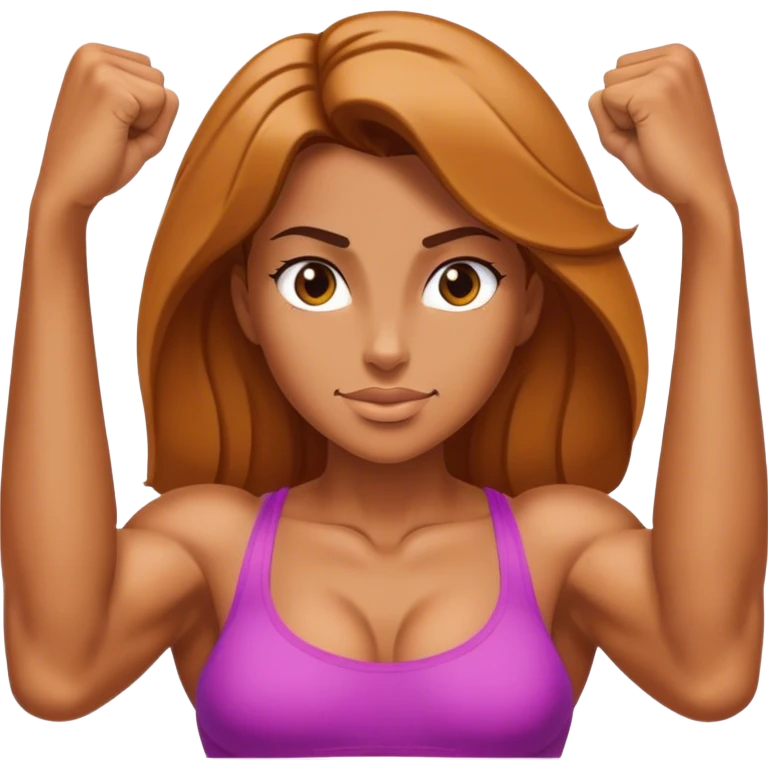 Female Bodybuilder showing biceps emoji