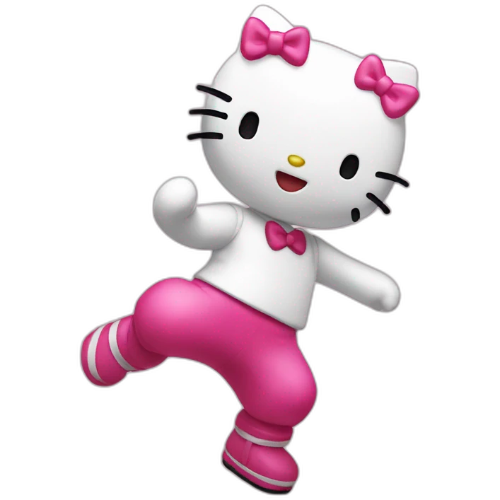 Hello Kitty dancing emoji