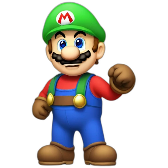 Mario sur un champion emoji