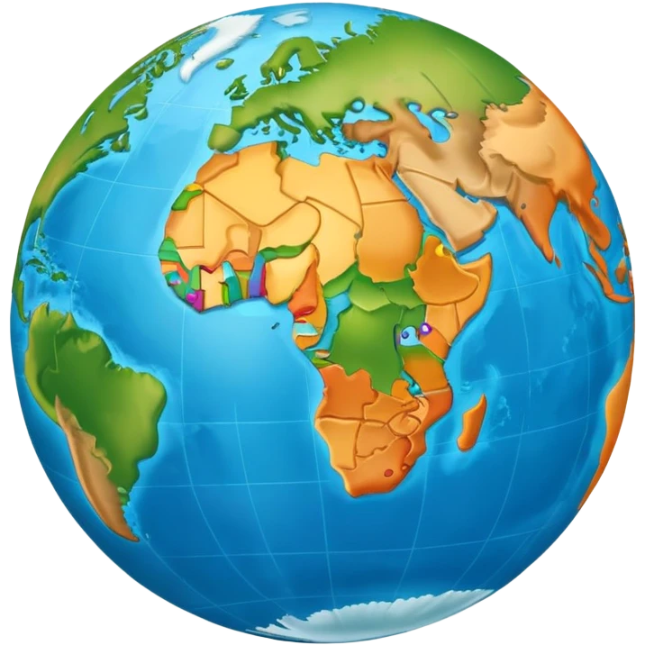 Earth globe showing continents and oceans emoji