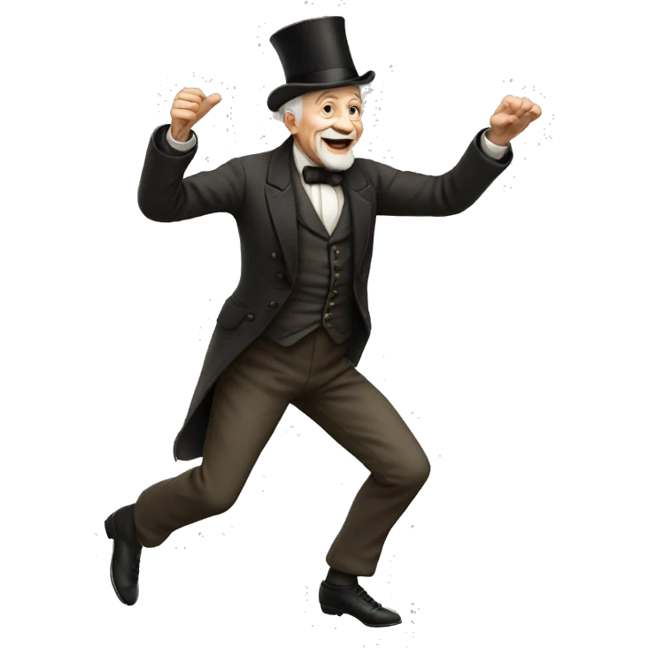 Old man Victorian Dancing  emoji