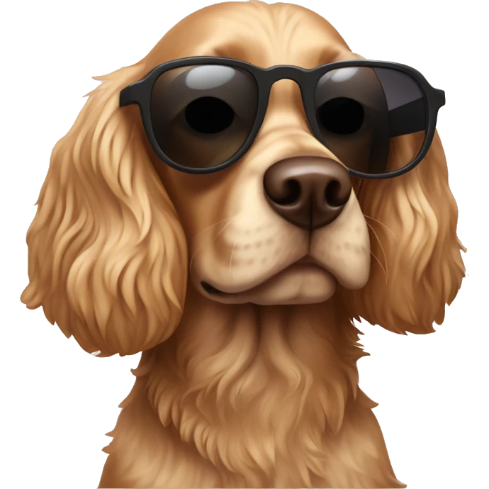 Cocker spaniel with sunglasses  emoji