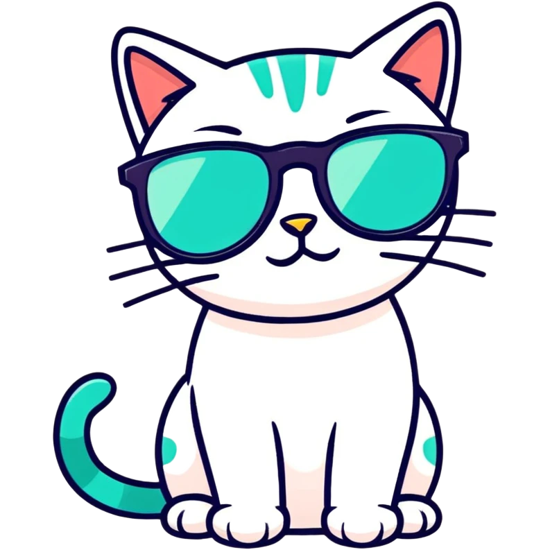 Cat with sunglasses emoji