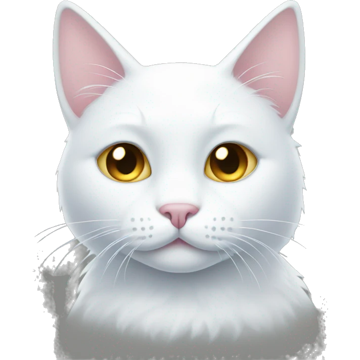 Sparkly white cat emoji