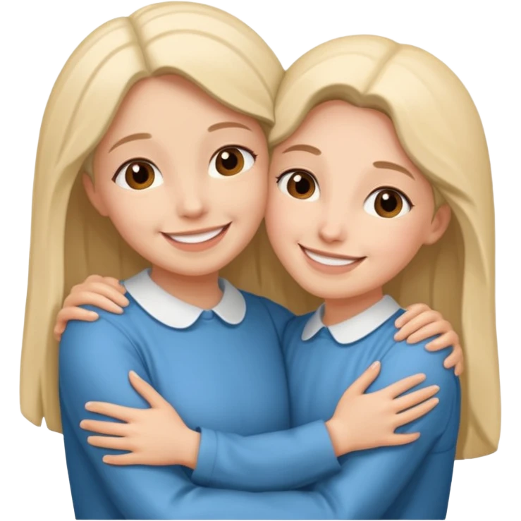 Hugging one carmelitan sister and one Non carmelitan sister emoji