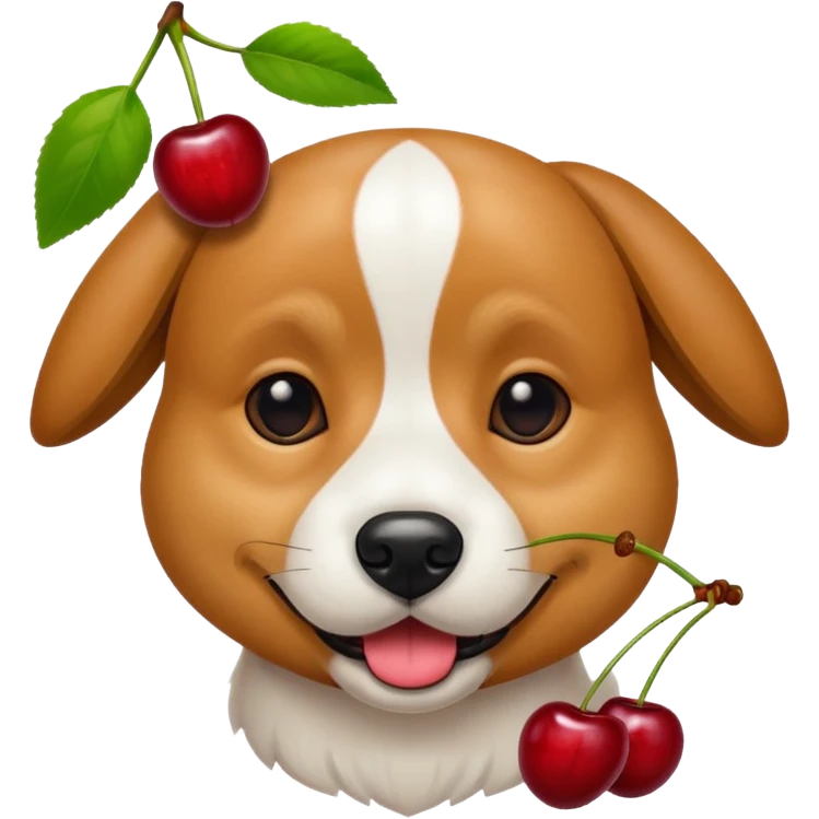 dog with cherries emoji
