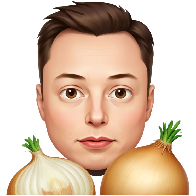 Elon Musk like a polish onion emoji