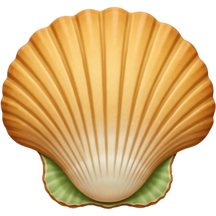 A madeleine pastry. Oval seashell shape with ONLY four to five vertical lines going in the same direction. Light golden brown. Scalloped edge. Cookie. Flat. Long. Oval shape. Lets scallops. Only four or five scalloped lines. Oblong shape. More length. Less roundness. emoji