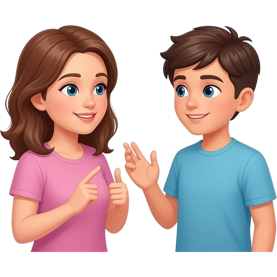 adulto mujer cabello y tes morena + adolescente varon conversando . íconos de salud integral alrededor emoji