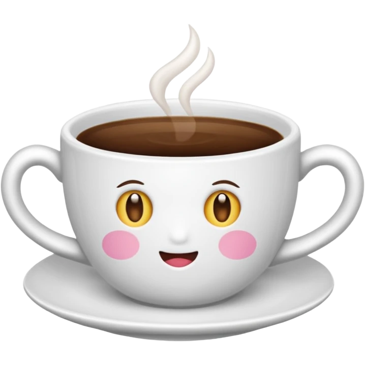 Розовая чашка кофе emoji