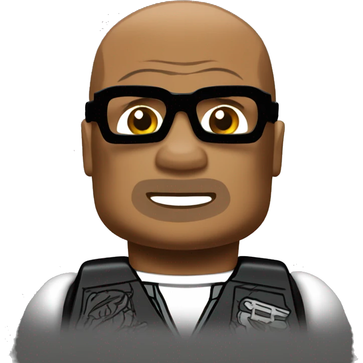Dwayne Johnson lego full body emoji
