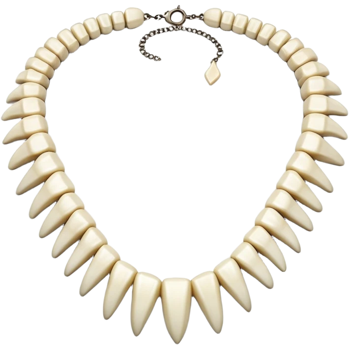 Necklace made of human teeth emoji