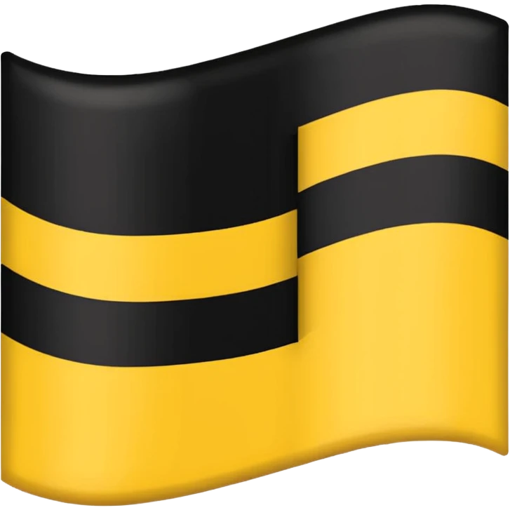 munich flag, 2 horizontal stripes, black top stripe, yellow bottom stripe emoji