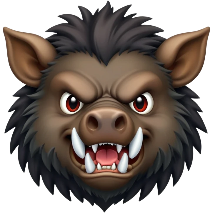 evil boar emoji