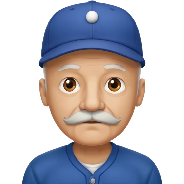 viejo pelon bigote gorra beisbol emoji