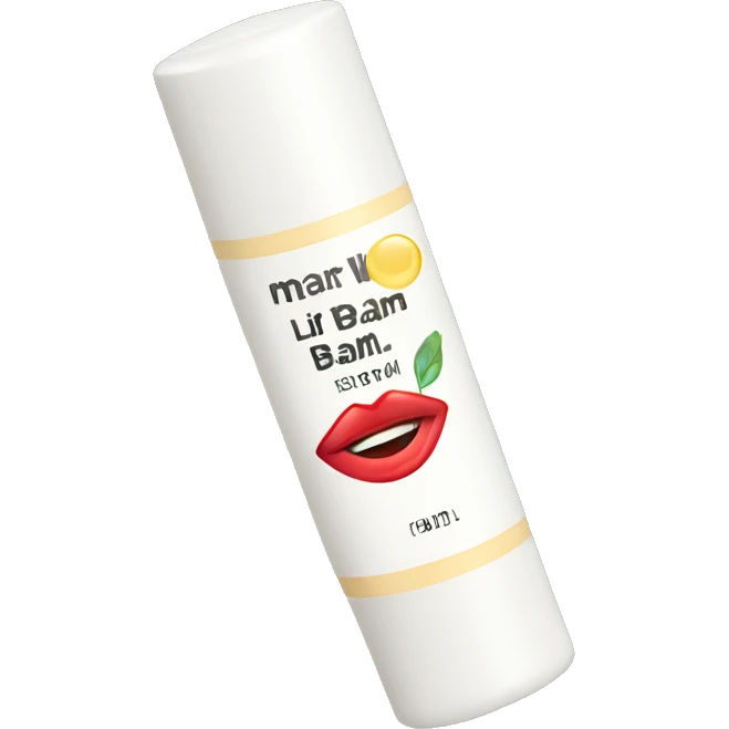 lip balm with label emoji