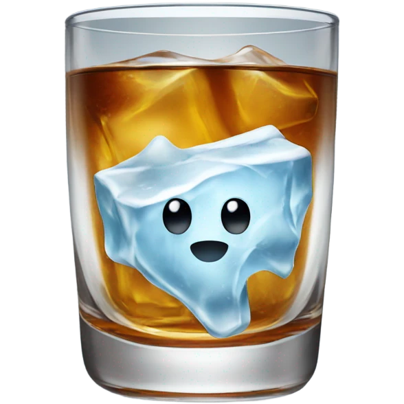 Ice in whiskey glass emoji