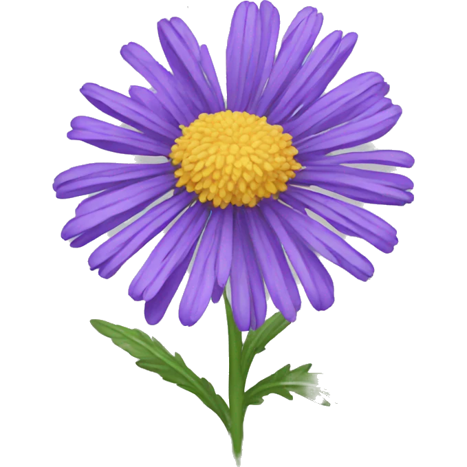 aster flower emoji