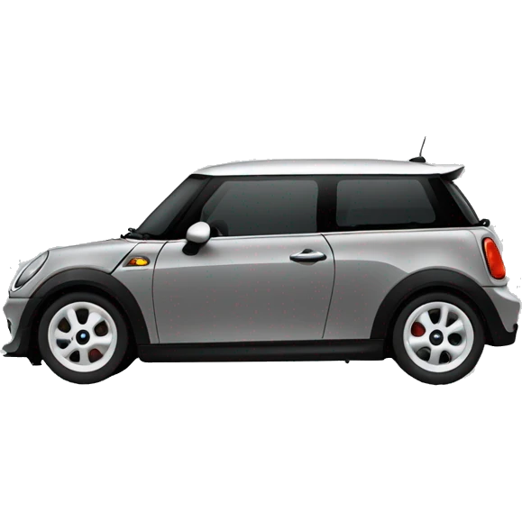 Mini Cooper in grey  emoji