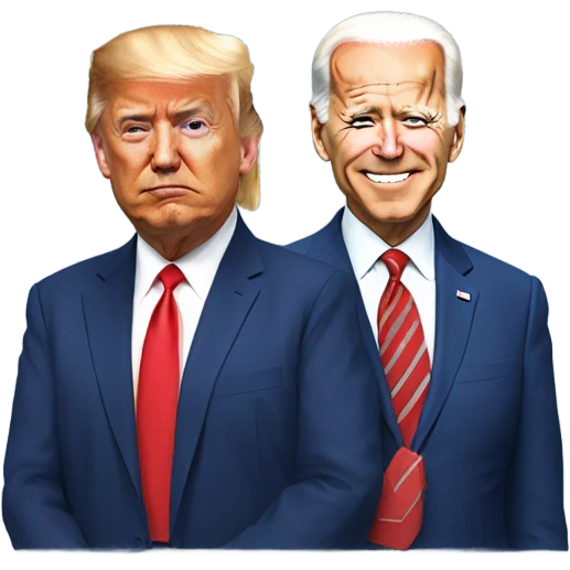 donald trump and biden emoji
