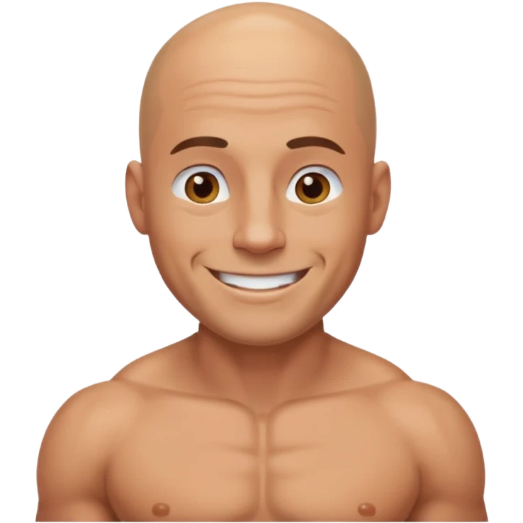 shirtless bald man emoji