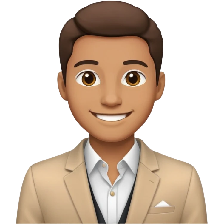 Musician smiling with confidence emoji