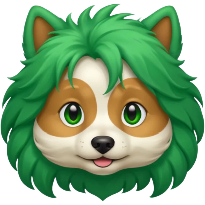 dog with long green hair emoji
