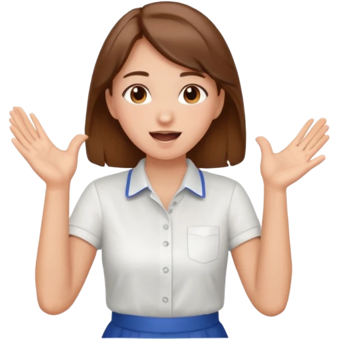 cheering girl whistling and clapping emoji