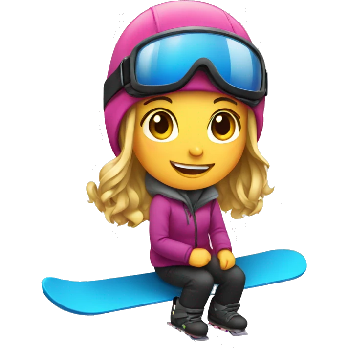 Girl on snowboard  emoji