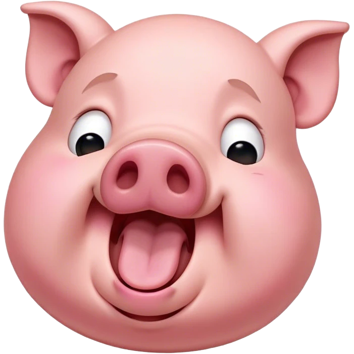 Cinematic Cute Yawning Pig Portrait Emoji, Head tilted slightly with a dramatic, wide-open yawn, showcasing a soft, smooth rosy-pink hide with droopy ears, round beady eyes barely open in drowsy contentment, Simplified yet irresistibly adorable features, highly detailed, glowing with a soft, cozy glow, high shine, relaxed yet expressive, stylized with a touch of whimsical charm, bright and endearing, soft glowing outline, capturing the essence of a sleepy yet affectionate pig, so drowsy it feels like it could stretch out of the screen and curl up for a nap! emoji