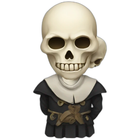 Hamlet with skull emoji
